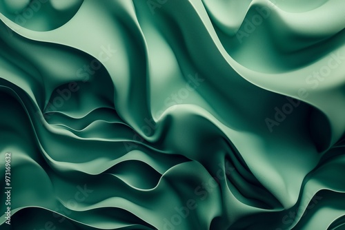 Monochromatic green abstract background with various textures, creating a visually engaging and dynamic composition. Simplicity and minimalism through tonal variation and texture.