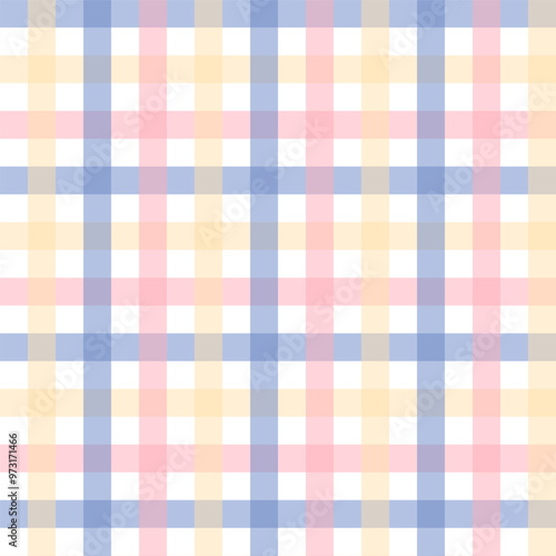 Multicolor gingham seamless pattern.Checkered tartan plaid repeat pattern.Geometric vector background wallpaper