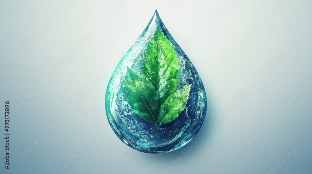 Bluegreen logo with water droplet symbol for water conservation charity and food delivery service. Concept Environmental Conservation, Nonprofit Organization, Food Delivery Service Bluegreen logo with water droplet symbol for water conservation charity and food delivery service. Concept Environmental Conservation, Nonprofit Organization, Food Delivery Service