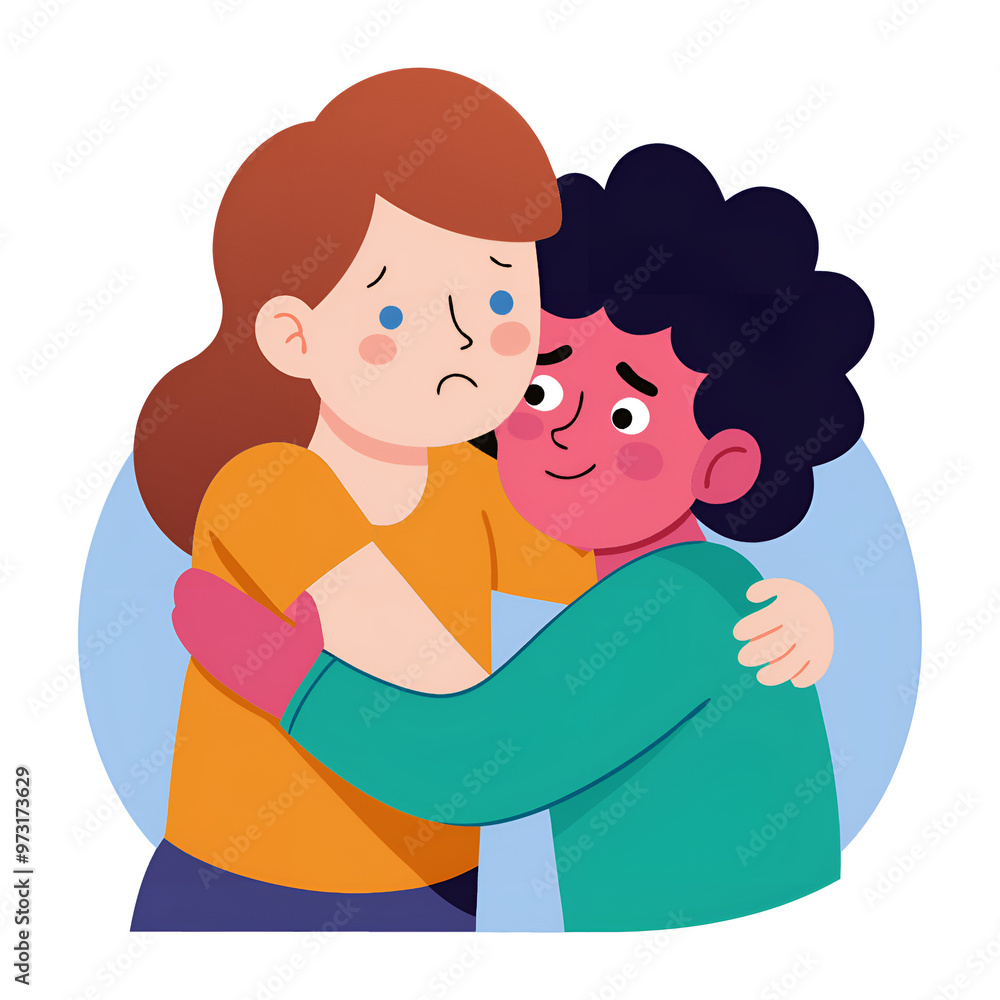 couple hugging and crying vector illustration couple hugging and crying vector illustration