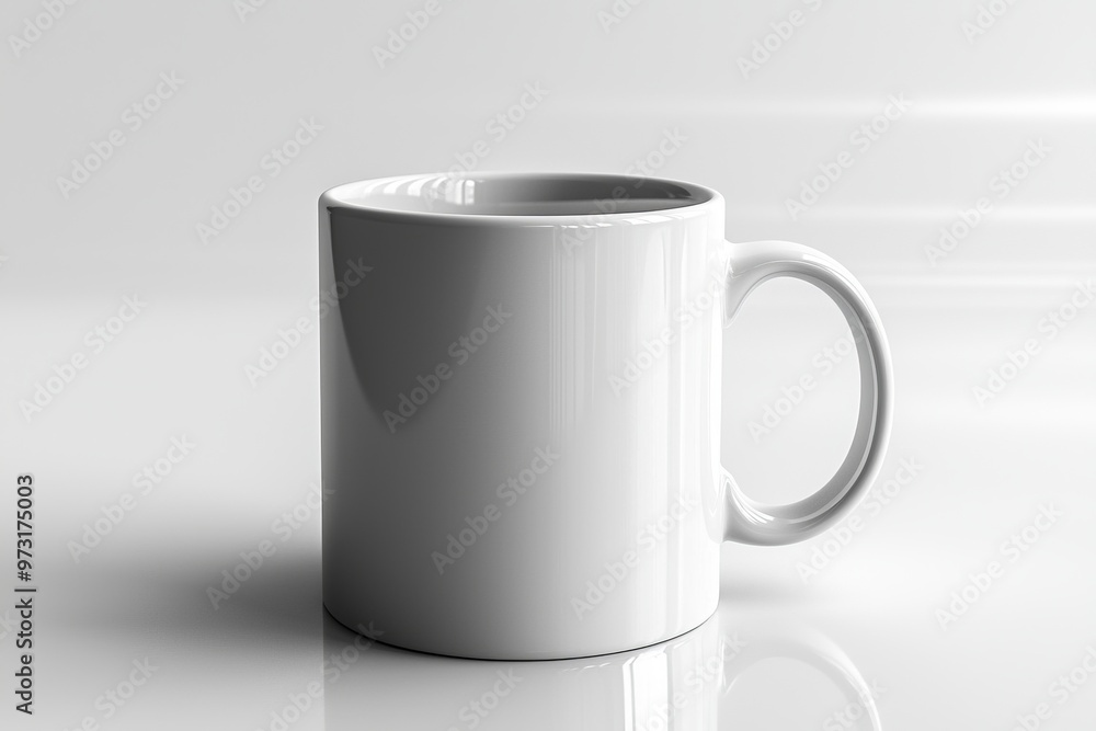 Fototapeta premium Coffee Mug Mockup on Isolated Background created with Generative AI