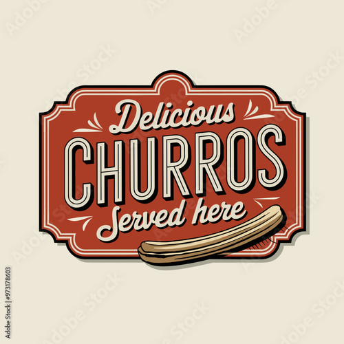 Vintage Churros Sign - Delicious Churros Here