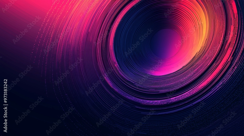 A graphic design featuring a circular shape with a grainy gradient effect, shifting from hot pink in the center to dark purple on the edges, creating a dynamic and eye-catching visual A graphic design featuring a circular shape with a grainy gradient effect, shifting from hot pink in the center to dark purple on the edges, creating a dynamic and eye-catching visual