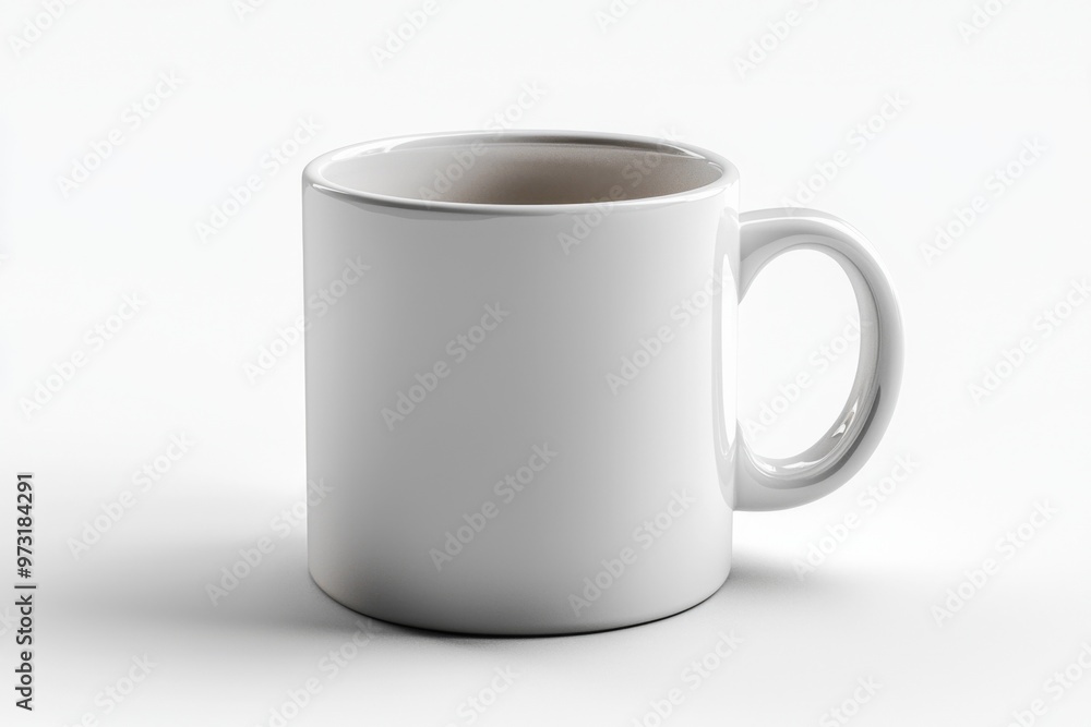 Fototapeta premium Coffee Mug Mockup on Isolated Background created with Generative AI