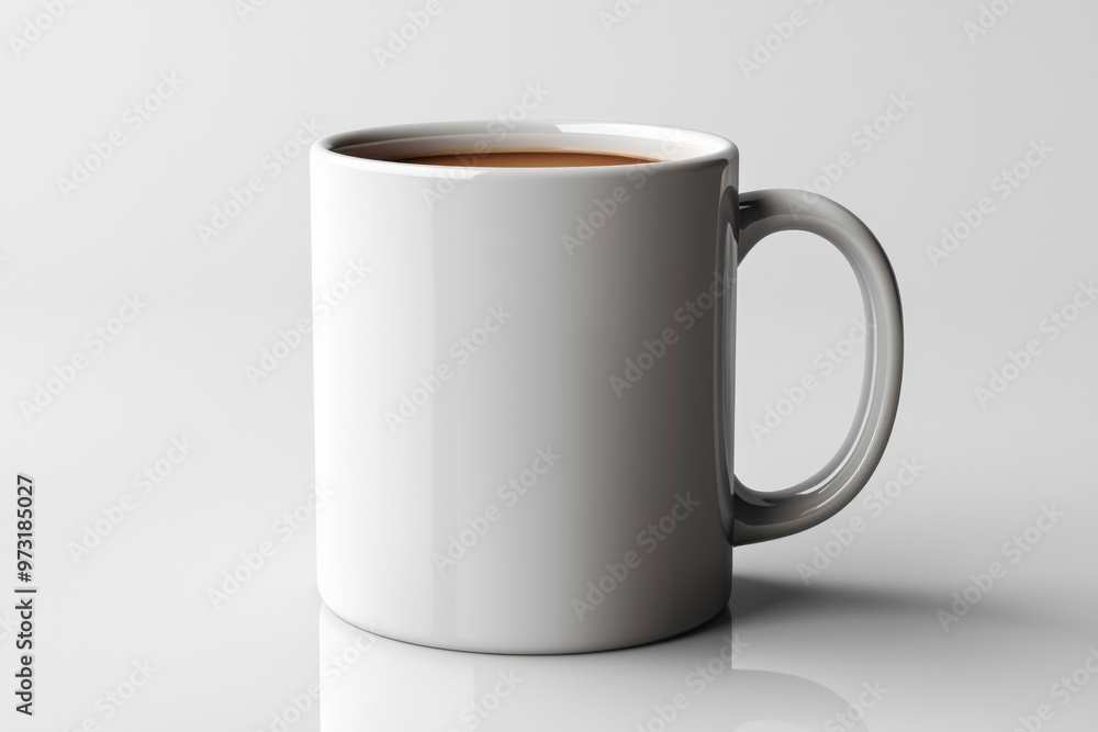 Fototapeta premium Coffee Mug Mockup on Isolated Background created with Generative AI