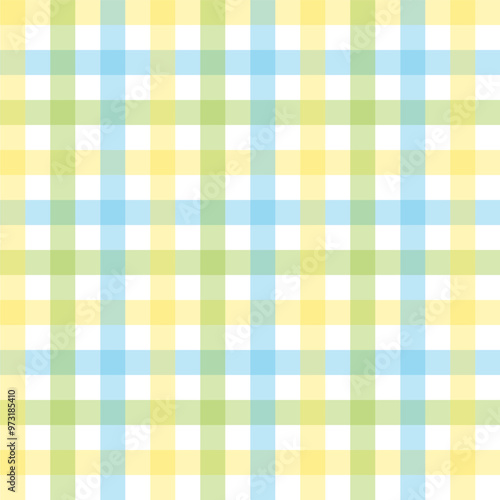 Multicolor pastel gingham seamless pattern.Colorful checkered tartan plaid repeat pattern.Geometric vector background wallpaper