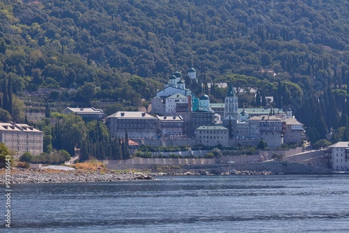 Monastery of St. Panteleimon on the Athos Peninsula - Chalkidiki - Greece photo