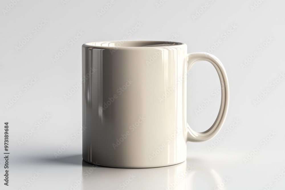 Fototapeta premium Coffee Mug Mockup on Isolated Background created with Generative AI