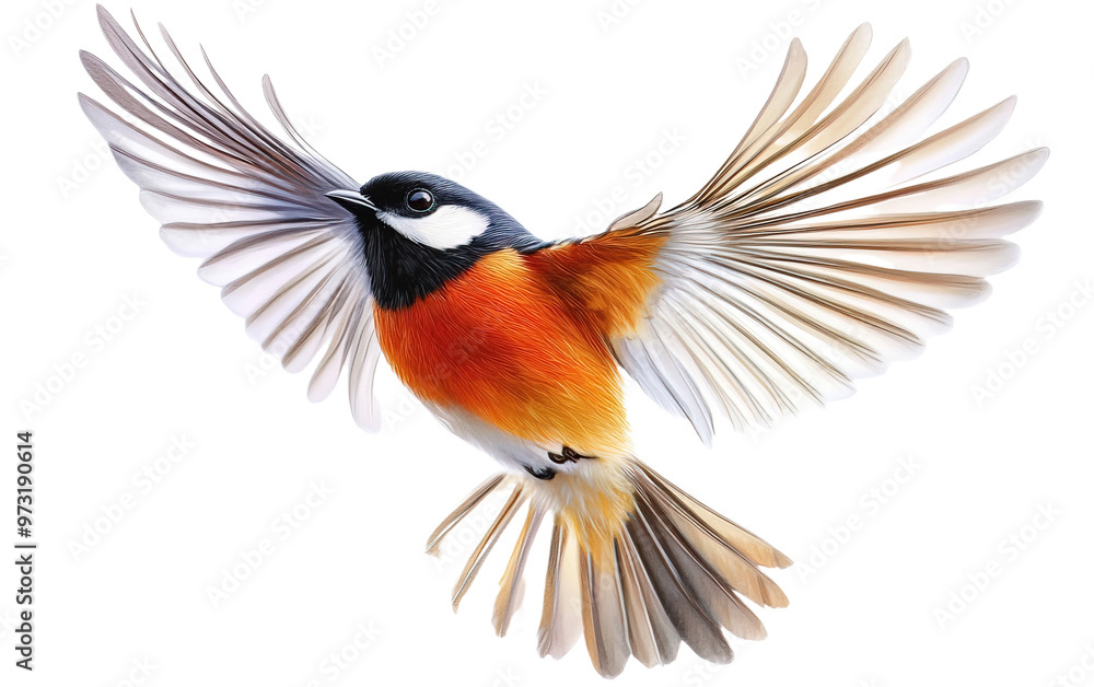 Beautiful bird in flight isolated on white or transparent background Beautiful bird in flight isolated on white or transparent background