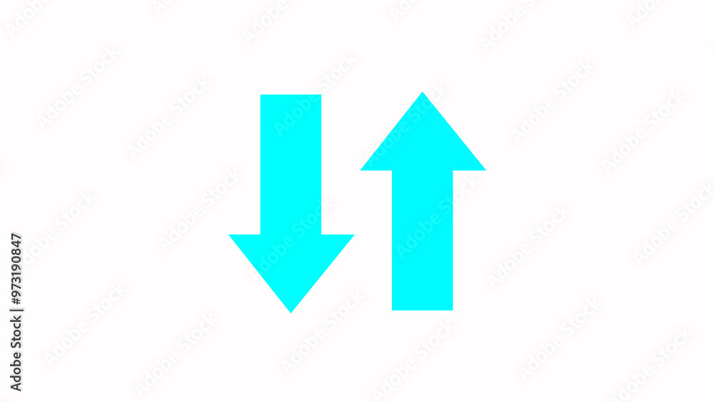 up and down directional and pointing solid arrow icon. Up and down arrow direction sign animation. up and down directional and pointing solid arrow icon. Up and down arrow direction sign animation.