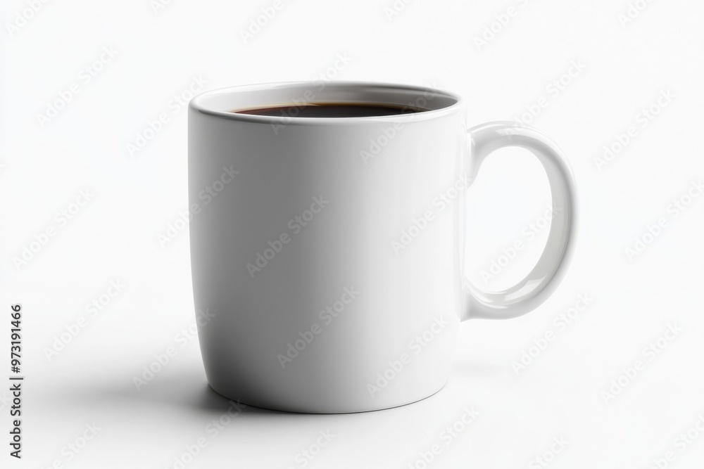 Fototapeta premium Coffee Mug Mockup on Isolated Background created with Generative AI