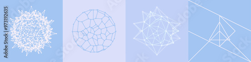 Sphere. Scientific illustration with connected lines and dots. Connection structure. 3d vector wireframe object for banner, poster, cover, brochure, presentation, etc.
