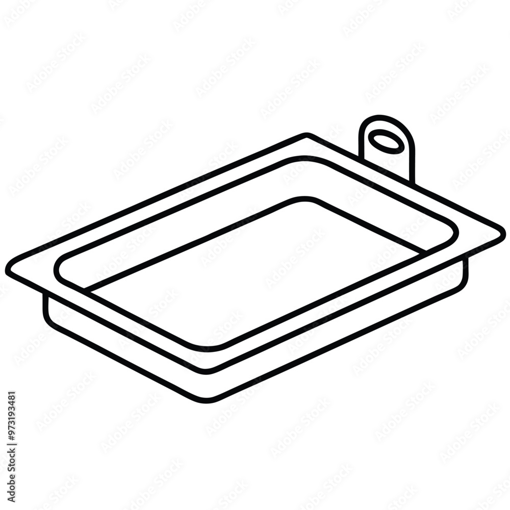 Oven Tray Line Art. Oven Tray Line Art.