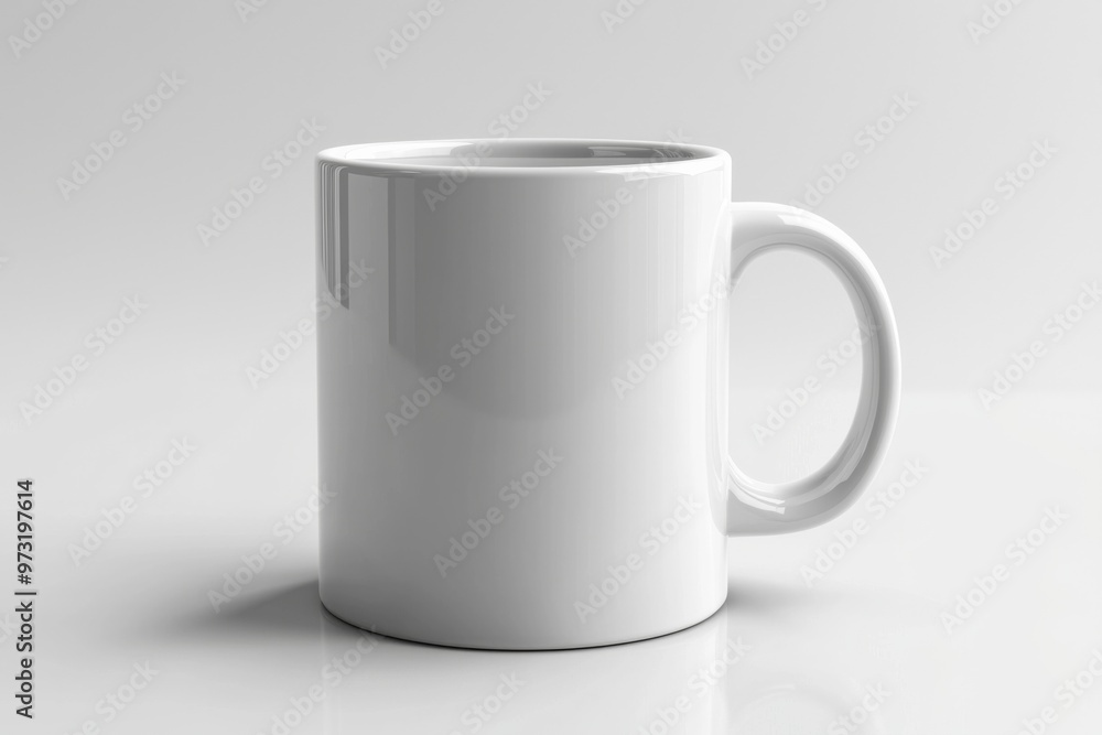Fototapeta premium Coffee Mug Mockup on Isolated Background created with Generative AI
