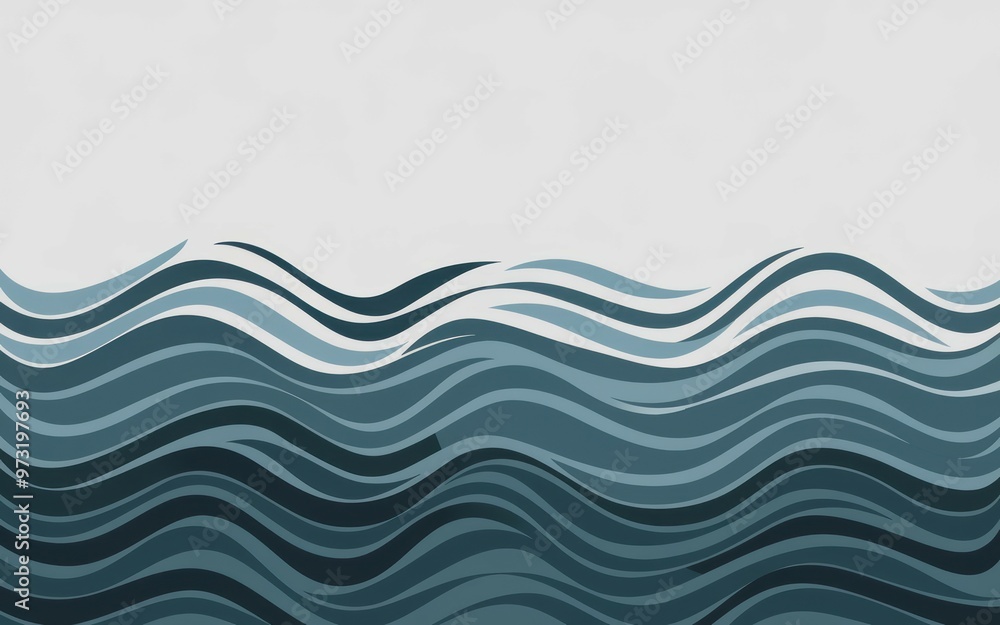 Abstract ocean waves. Abstract pattern of blue waves on a gray background. Perfect for design projects requiring a calming and natural feel. Abstract ocean waves. Abstract pattern of blue waves on a gray background. Perfect for design projects requiring a calming and natural feel.