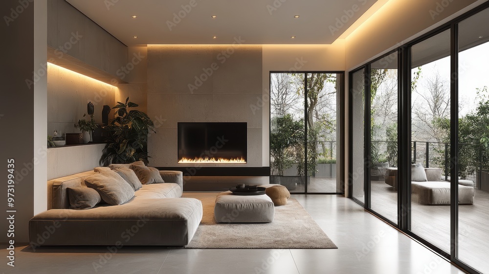 Fototapeta premium Chic Minimalist Home Decor for Cozy Ambiance
