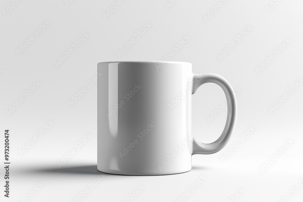 Fototapeta premium Coffee Mug Mockup on Isolated Background created with Generative AI