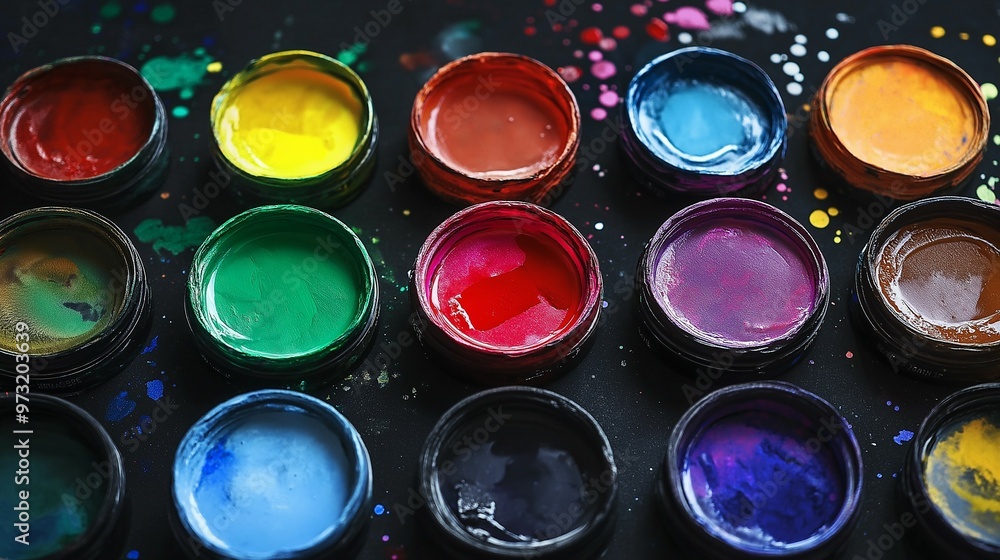 watercolor paints close-up can be used as a background watercolor paints close-up can be used as a background
