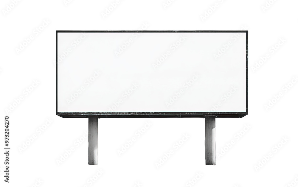 Obraz premium Blank billboard isolated on white or transparent background