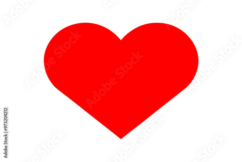 red heart isolated on white