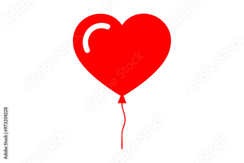 red balloon heart