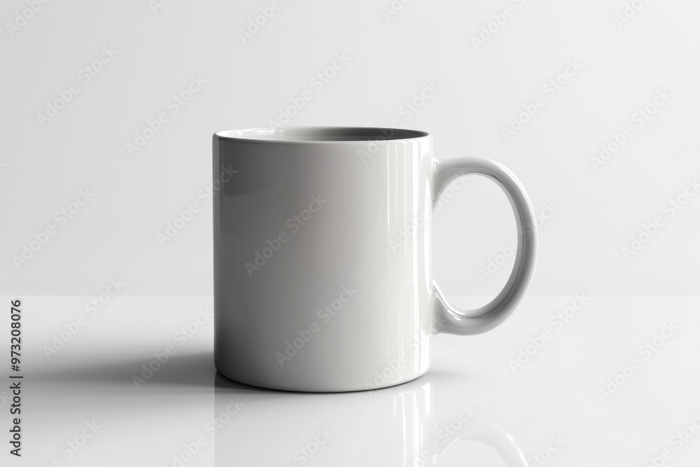 Fototapeta premium Coffee Mug Mockup on Isolated Background created with Generative AI
