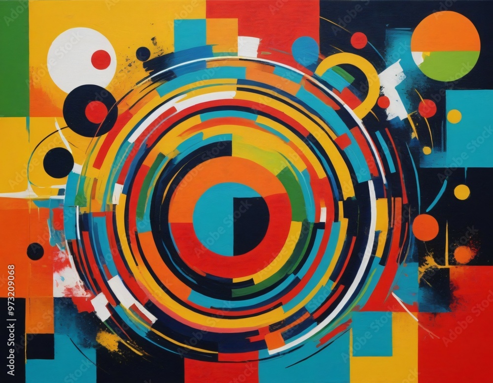 Abstract Colorful Pop Art Style of Olympic Games, AI Generated Images Abstract Colorful Pop Art Style of Olympic Games, AI Generated Images