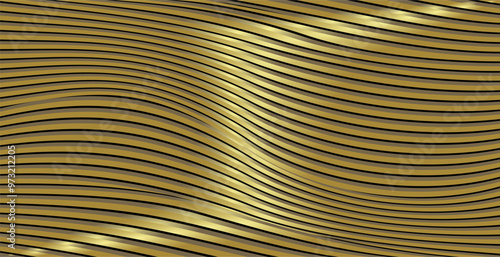 a composition of reinforcing curved lines in brown and gold which creates a certain effect and impression as background inspiration for visual communication design
