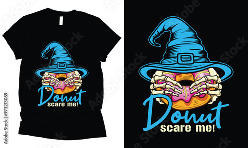 donut scare me! Halloween hat t-shirt design
