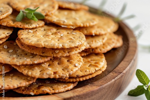 Wallpaper Mural Classic Passover dishes arranged on a table surrounded by greenery and open area for text Torontodigital.ca