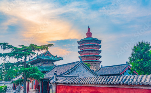 Wenfeng Pagoda of Tianning Temple in Anyang, Henan photo