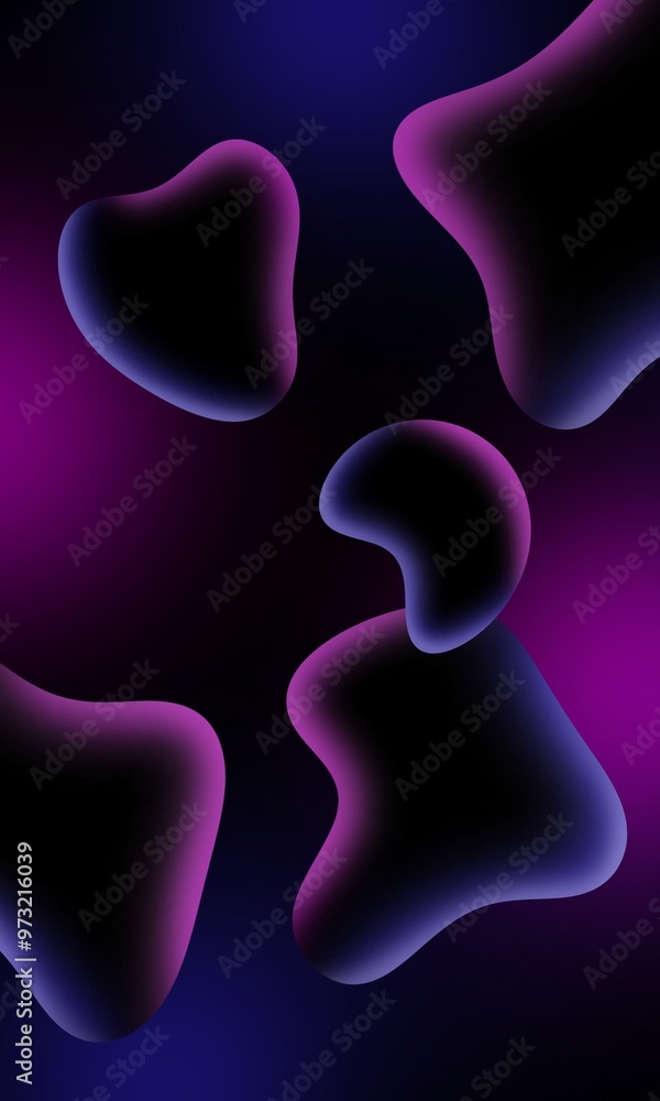 Abstract dark background with blue purple bubbles Abstract dark background with blue purple bubbles