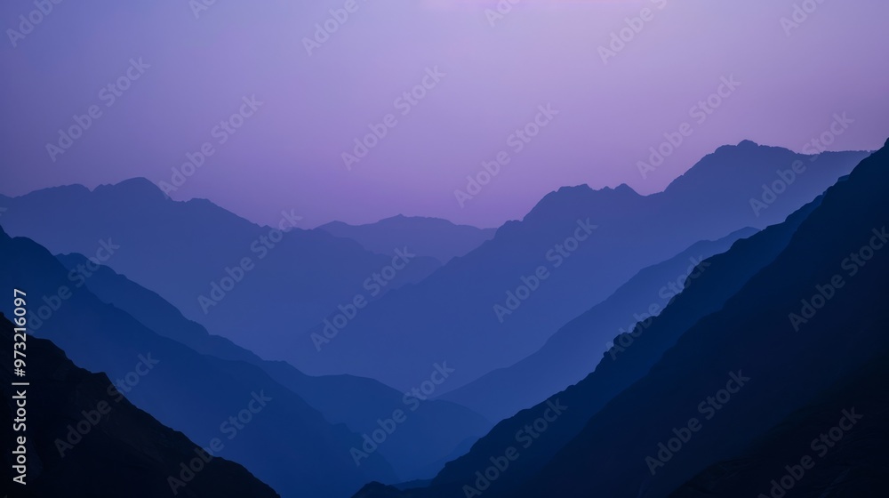 Silhouetted mountains bathed in sunrise light, calm atmosphere Close-up photo with clean background Silhouetted mountains bathed in sunrise light, calm atmosphere Close-up photo with clean background