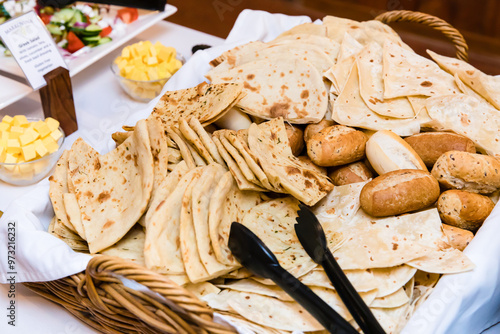 Authentic Indian food and snacks close up