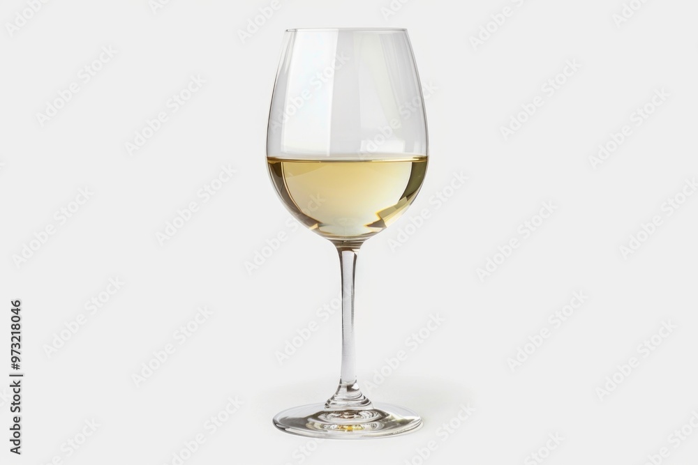A glass of white wine sits on top of a table, ready to be enjoyed A glass of white wine sits on top of a table, ready to be enjoyed