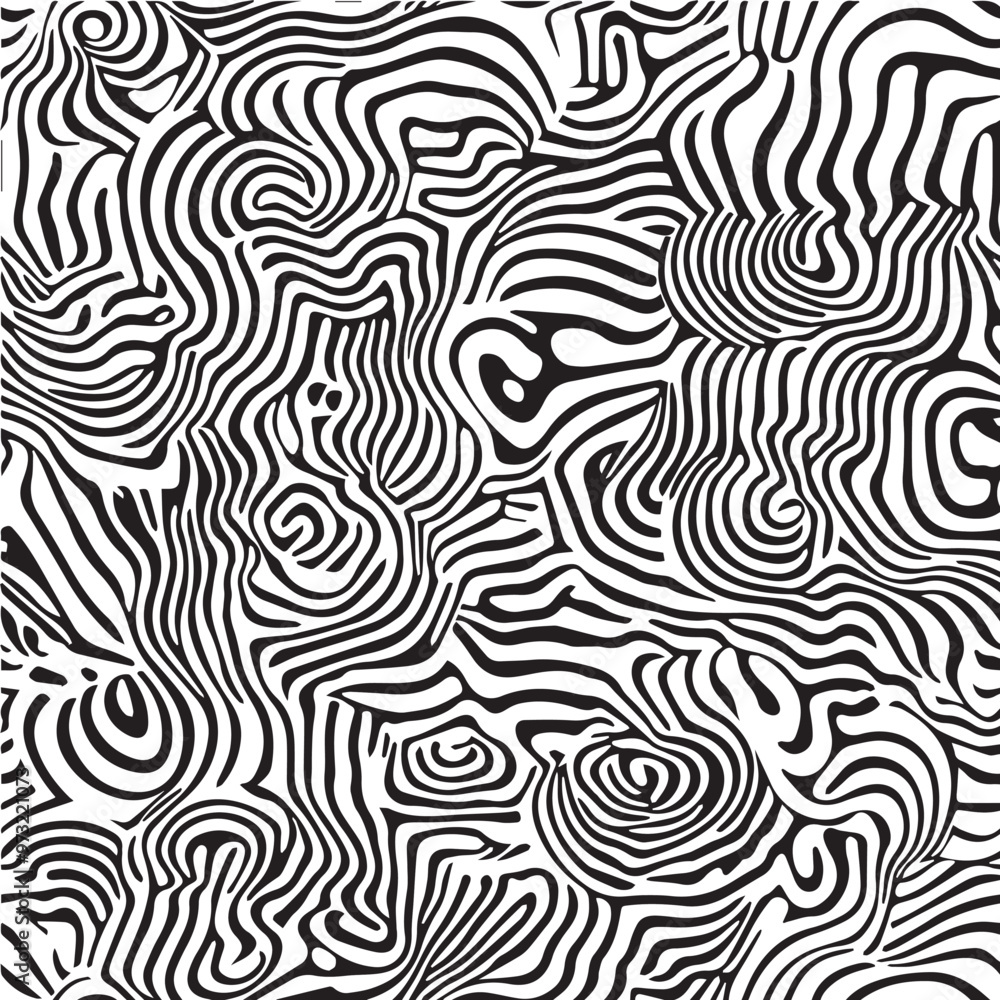 Modern vector seamless pattern with optical illusion designs Modern vector seamless pattern with optical illusion designs