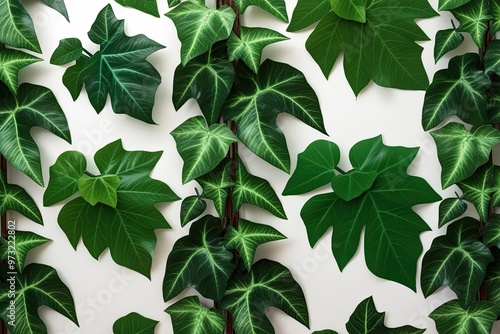 Bold Green Ivy Leaves - Stunning Border Decoration for Tropical Design