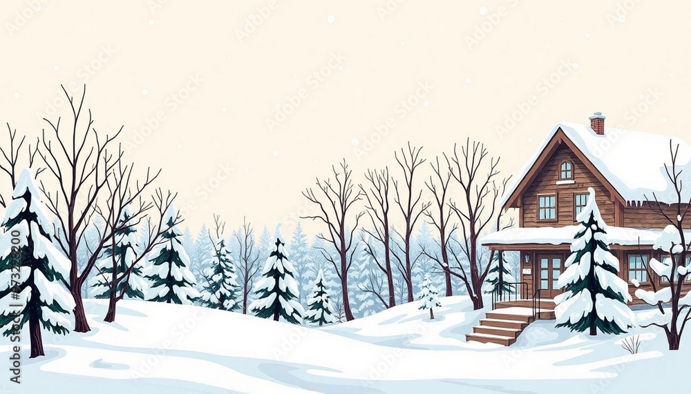 illustration vector hand drawn 3d winter art illustration vector hand drawn 3d winter art