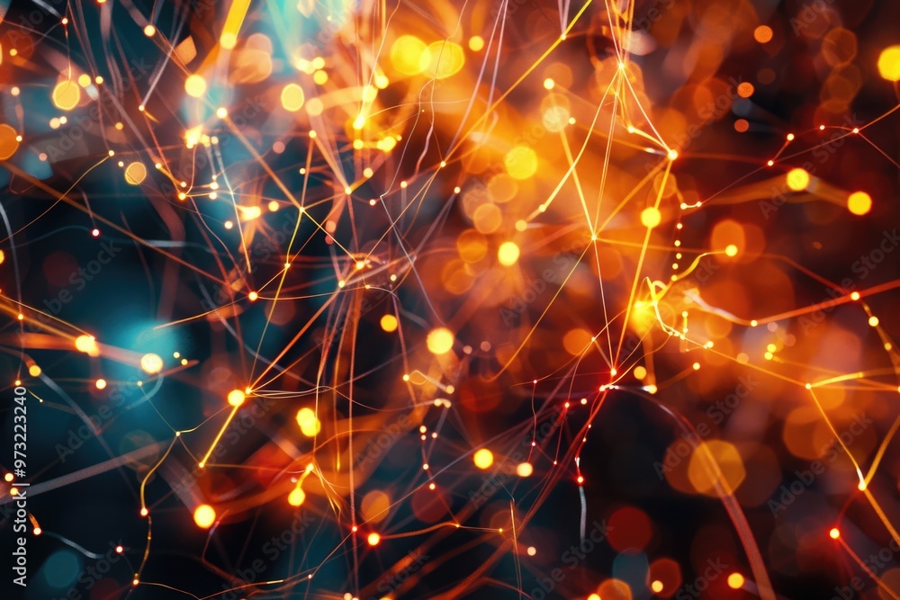 A cluster of vibrant lights photographed up close A cluster of vibrant lights photographed up close