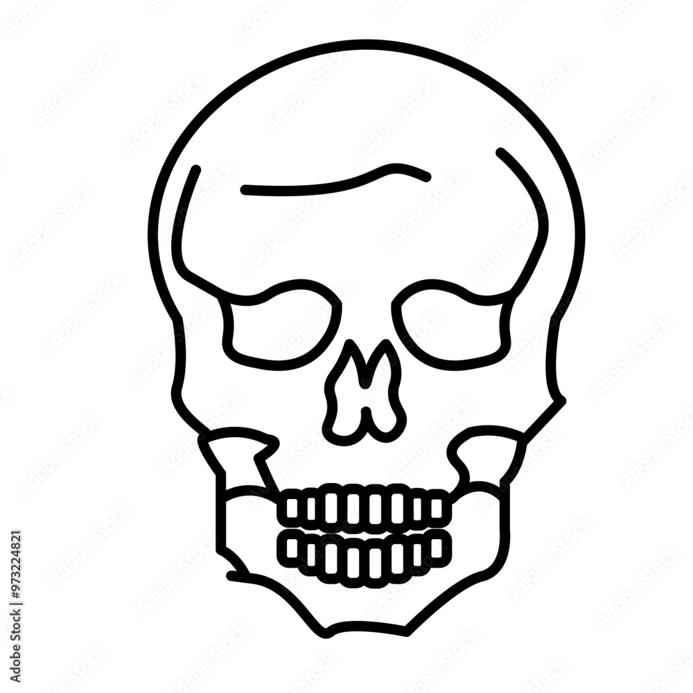 Fototapeta premium Scalp Vector Line Icon Design