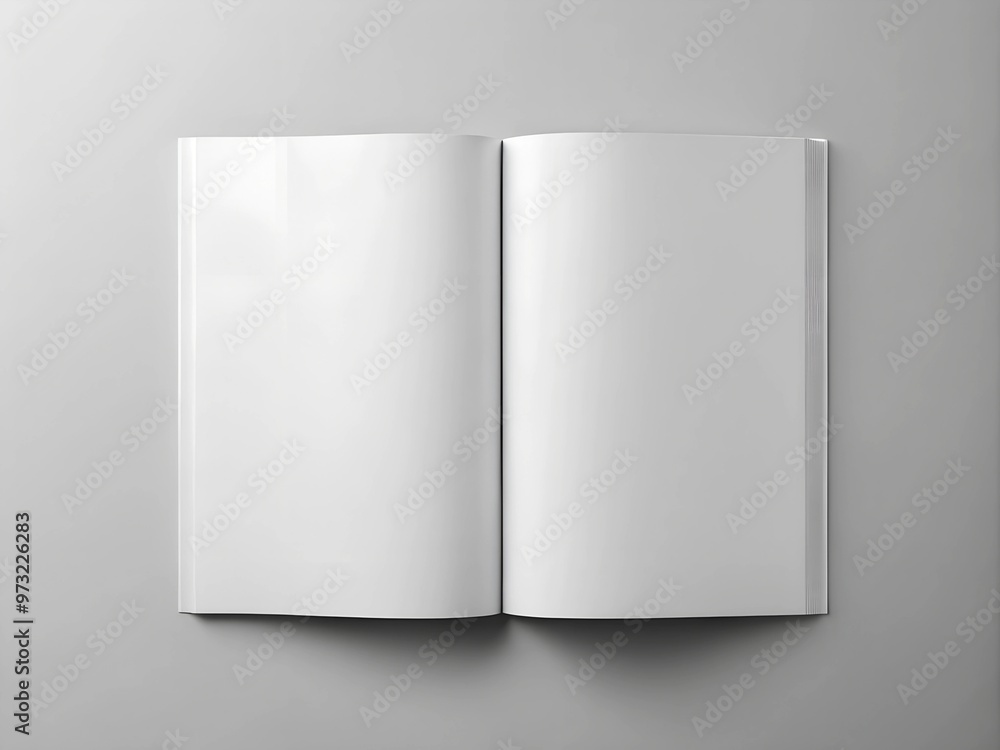 Blank open magazine mockup template. AI Generative Blank open magazine mockup template. AI Generative