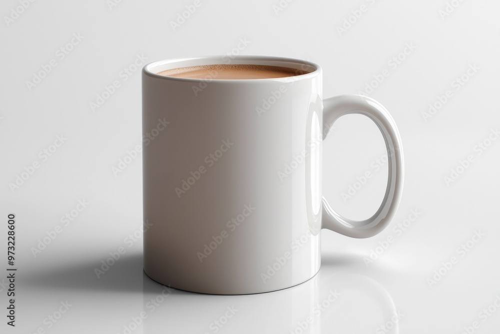 Fototapeta premium Coffee Mug Mockup on Isolated Background created with Generative AI