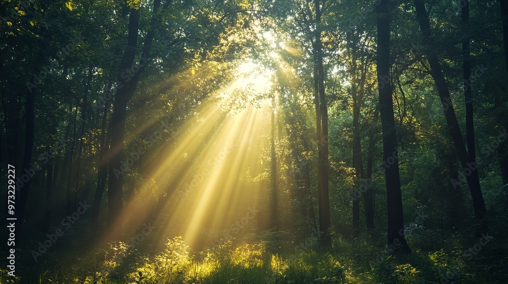 Bright scene with rays of light Bright scene with rays of light