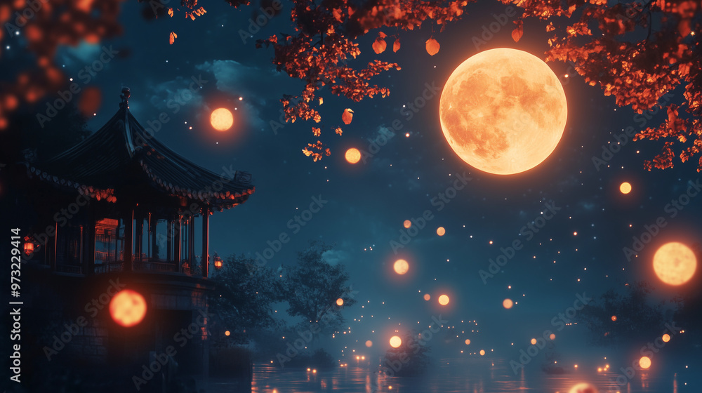 moon festival, mid-autumn festival, lantern and chinese ancient city
moon festival, mid-autumn festival, lantern and chinese ancient city
