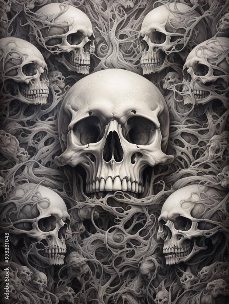 psychedelic human skull psychedelic human skull