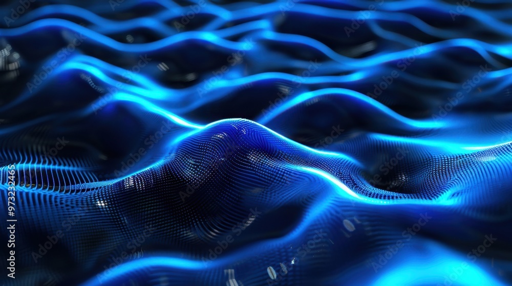 Blue Digital Wave Abstract Background Blue Digital Wave Abstract Background