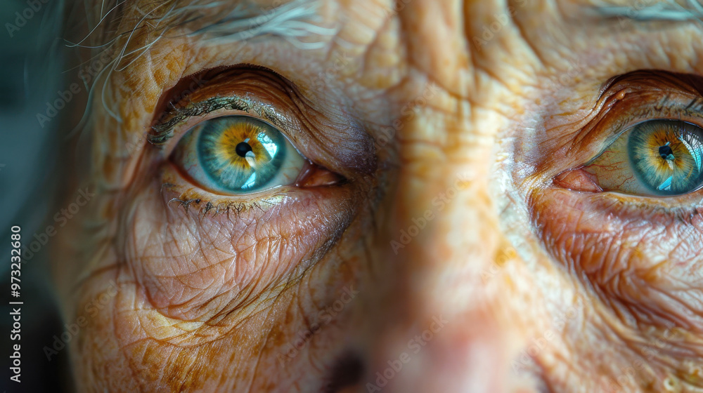 Close-Up of Elderly Person's Eyes Reflecting Wisdom and Experience Close-Up of Elderly Person's Eyes Reflecting Wisdom and Experience