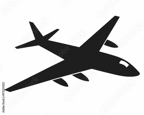 Airplane  silhouette vector,Travel silhouette vector