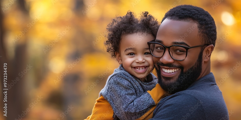 Fototapeta premium fatherhood, autumn