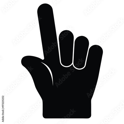 Foam Hand Silhouette Vector Art.